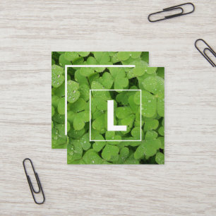 Cartão de visita inicial do trevo verde