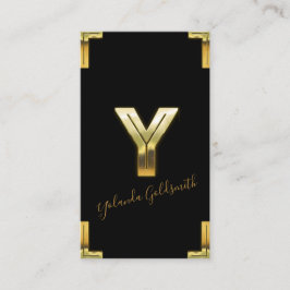Cartão de Visita Inicial e Bordas em Ouro Y