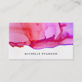 Cartão De Visita Ink Watercolor Pink Creative Diretor