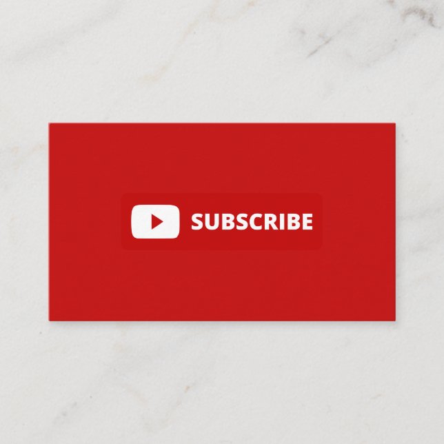 Cartão De Visita Inscreva-se no Youtube Youtuber (Frente)