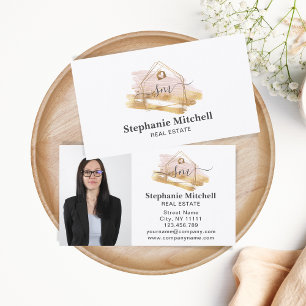 Cartão De Visita Inserir Elemento de Chave do Imobiliário de Foto D