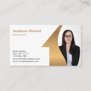 Cartão De Visita Inserir Foto Adicionar Agente Imobiliário modelo