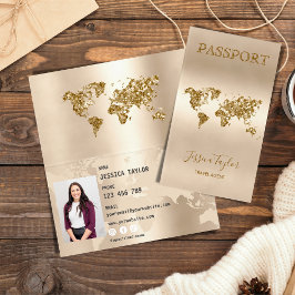 Cartão De Visita Inserir Foto do Mapa Mundial do Viagem Agent Passp