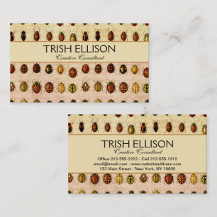 Cartão De Visita Inseto do Inseto Ladybug Ladybird Beetle