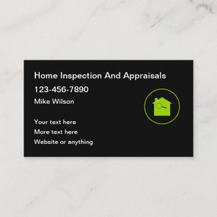 Cartão De Visita Inspeção E Avaliação Domésticas