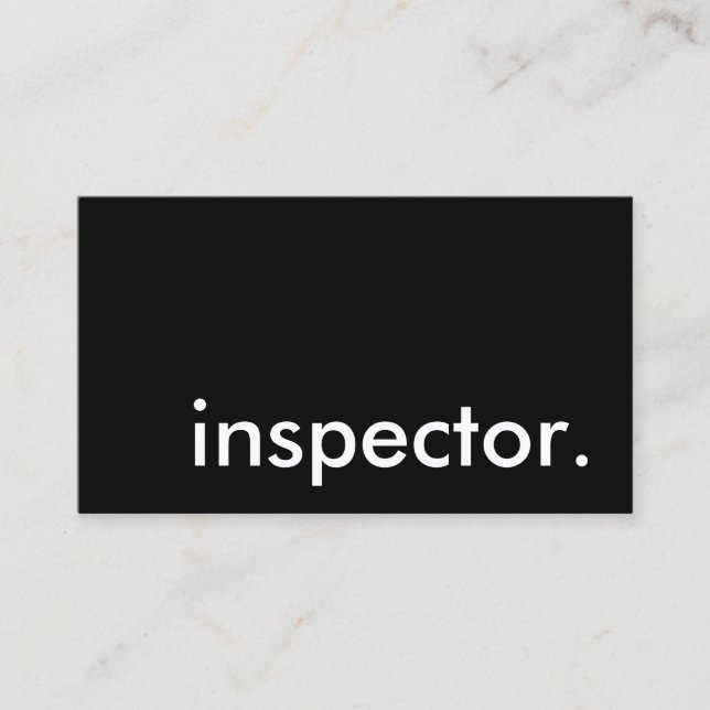 Cartão De Visita inspetor. (Frente)