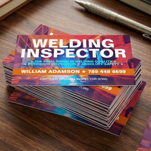 Cartão De Visita Inspetor de Soldagem   Consultor Personalizável