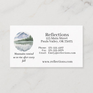 Cartão De Visita Inspirational Mountain Scene Business Card