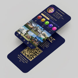 Cartão De Visita Instagram Azul do Marinho Imobiliário do Realtor M