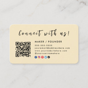 Cartão De Visita Instagram Facebook Connect conosco Lemon Meringue