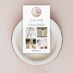 Cartão De Visita Instagram Foto de Mídia Social Seguem Código QR