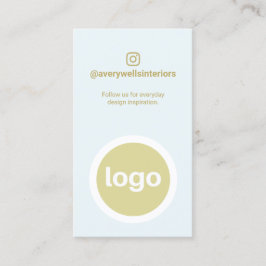 Cartão De Visita Instagram Foto do Logotipo de Marketing de Mídia S