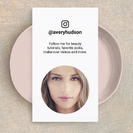 Cartão De Visita Instagram Influencer Perfil Foto Mídia Social