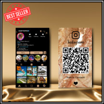 Instagram LUXO Código QR de Mármore