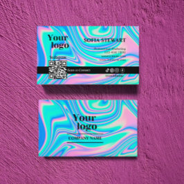 Cartão De Visita Instagram Qr Code Holographic Social Media Siga