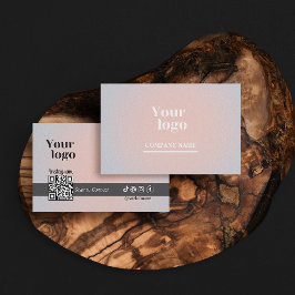 Cartão De Visita Instagram Qr Código moderno Negrito Pastel Holográ