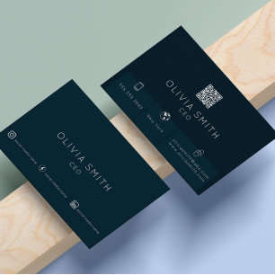 Cartão De Visita Instagram Segue-Nos Código Qr Moderno Minimalista