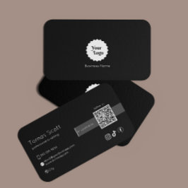 Cartão De Visita Instagram Siga-Nos Código Qr Preto