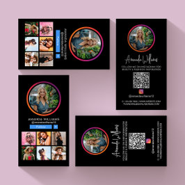 Cartão De Visita Instagram Social Media Sigam-me Foto Código QR