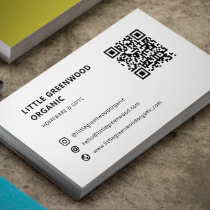 Cartão De Visita Instagrama Branco Simples Moderno e Mínimo do Códi