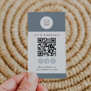 Cartão De Visita Instagrama de código QR da ARYA Sage Green Media