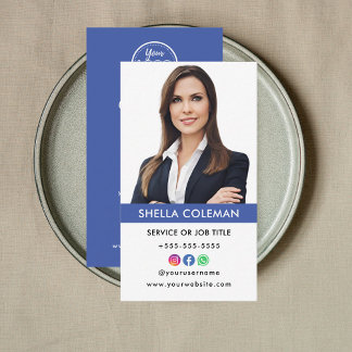 Cartão De Visita Instagrama de Código Qr de Foto Profissional no Fa