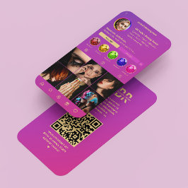 Cartão De Visita Instagrama Estético Rosa Dourado Moderno