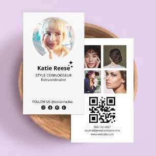 Cartão De Visita Instagrama Simples Siga-Me Fotografia Grade, Códig