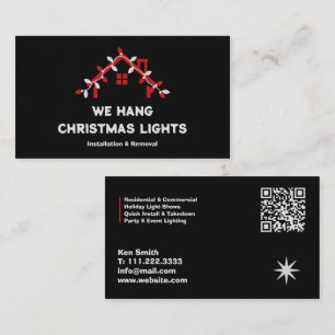 Cartão De Visita 🎄 Instalação de Luzes de Natal QR