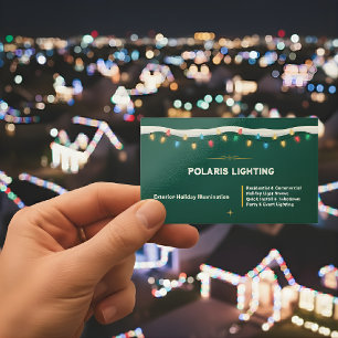 Cartão De Visita Instalação de Luzes de Natal QR