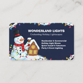 Cartão De Visita Instalação de Luzes de Natal QR