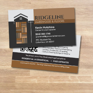 Cartão De Visita Instalação de Piso de Madeira Parquet