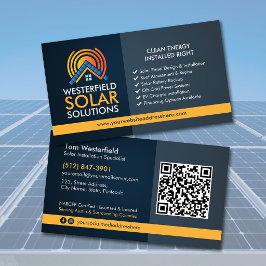 Cartão De Visita Instalação Moderna e Profissional de Painéis Solar