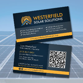 Cartão De Visita Instalação Moderna e Profissional de Painéis Solar