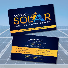 Cartão De Visita Instalação Moderna Profissional de Painel Solar
