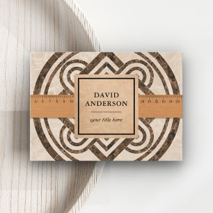 Cartão De Visita Instalador de Azulejos de chão de salão marrom