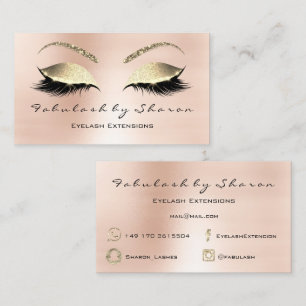 Cartão De Visita Instantâneo de extensão de traços, Rosa de FB Dour