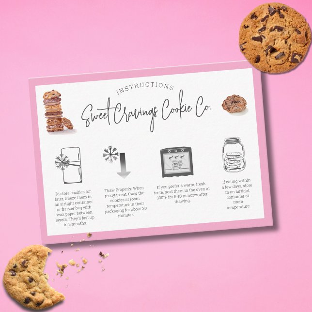 Cartão De Visita Instrução de cuidado com cookies (Criador carregado)