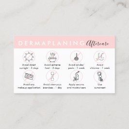 Cartão De Visita Instrução de Pós-Cuidados com Dermaplaning