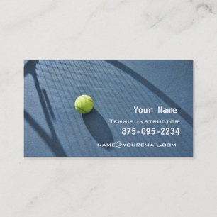 Cartão De Visita Instrução do tênis