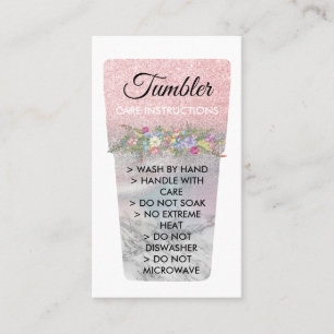Cartão De Visita Instrução personalizada de tratamento do Tumbler M