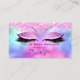 Cartão De Visita Instruções Após Cuidados Eyelash Unidades RosaObri