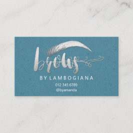 Cartão De Visita Instruções após o tratamento ・ Cinza azul de micro