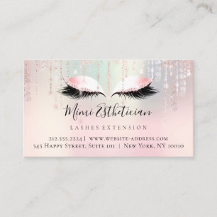 Cartão De Visita Instruções após tratamento Eyelash Olhos cor-de