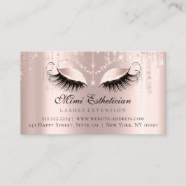 Cartão De Visita Instruções de acompanhamento EyelashStrings Rose L