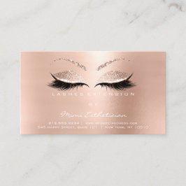 Cartão De Visita Instruções de acompanhamento Lashes Extensão Branc