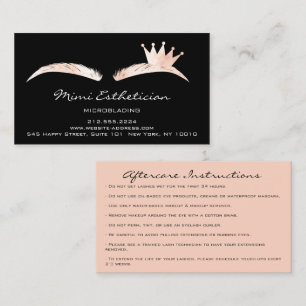 Cartão De Visita Instruções de acompanhamento Microlâmina de log