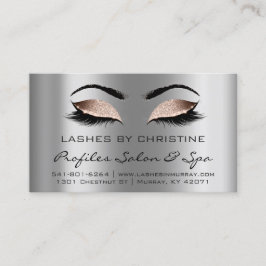 Cartão De Visita Instruções de Cuidados Lashes Extensão Rosa