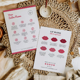 Cartão De Visita Instruções de PMU para o Lip Blush