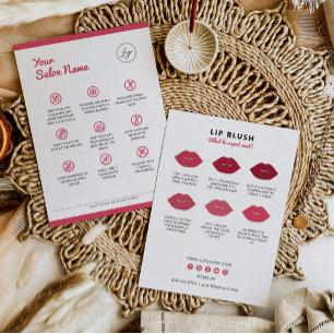 Cartão De Visita Instruções de PMU para o Lip Blush